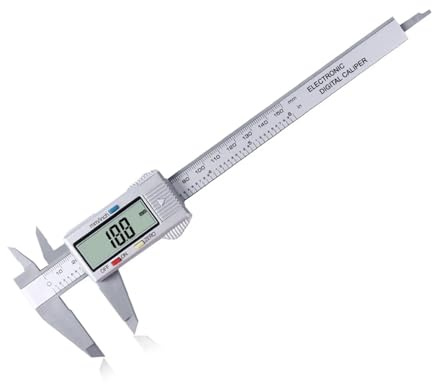 Micrómetro, Calibrador Digital Electrónico De Fibra De Carbono De 150 Mm/6 Pulgadas Con Micrómetro Y Pantalla LCD Grande For Bricolaje Y Hogar.,Calibrador Herramienta de medición