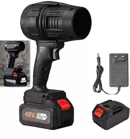 Soffiatore a Batteria 88V, Mini Soffiatore per Foglie con Turbocompressore, Velocità dell'Aria fino a 146 km/h, Dotato di 2 Batterie da 88V, Adatto per la Cura e la Manutenzione del Giardino