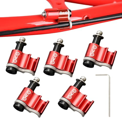 Guía de fundas de cable de freno para bicicletas,Cubierta de freno hidráulico para bicicletas - Soportes estables de acero y aluminio para bicicletas de montaña y marcos de bicicletas