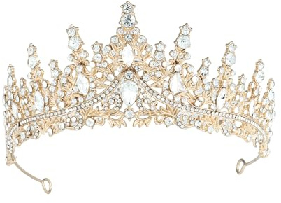 Diadème de mariage en cristal avec strass, diadème de princesse pour anniversaire, cristal et strass, taille unique, Métal, Cristal