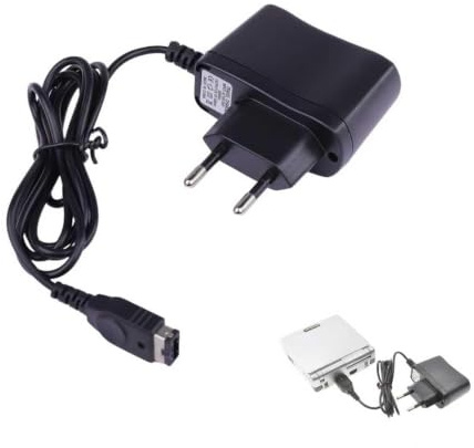 Caricabatterie Portatile per Gameboy Advance SP con Cavo da 43 Pollici – Adattatore di Alimentazione CA 100-240V (Spina Europea) per Ricarica Rapida e Sicura del Tuo GBA in Movimento