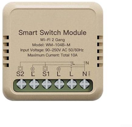 GLFLOW Smart Dimmer Switch, Matter Over WiFi Smart Switch Modulo FAI DA TE, Doppio Controllo Compatibile Con Per HomeKit, Per Tuya, Marrone