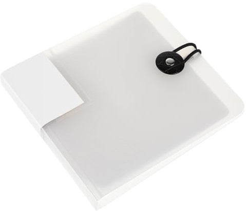 OSOLADY Custodia CD Dvd Trasparente Bianca Posti Organizer Leggero e Compatto per Disco Borsa Protettiva per Riporre CD e Dvd per Viaggio e Uso Quotidiano