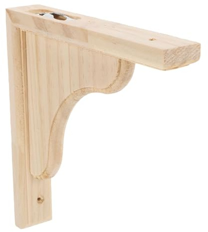 Sopotutu Supporto Mensola Triangolare in Legno Grezzo Staffa Reggimensola Da Muro Per Cucina Libreria Con Viti Inclusi Design Robusto E Montaggio Facile