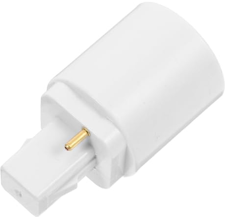 FONDOTIN Adattatore Lampadina G24D a E27 Resistente al Calore Placcatura in Rame e Pbt Ignifugo, Compatibile Lampade a 2 Pin per Uffici e Centri Commerciali