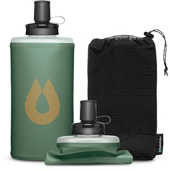 HydraPak PackFlask 750 ml - Flasque sur Harnais pour Sac à Dos, Gourde Souple de Sac à Dos Ultralégère, Facile d'Accès, Mains Libres pour Randonnée et Trek - Vert Sauge