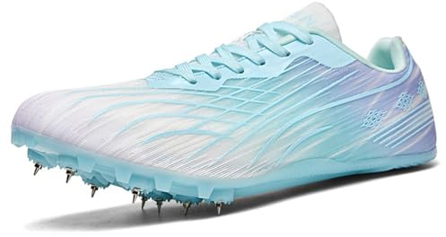 Zapatos De Atletismo Mujeres Zapatillas Saltar Y Correr 8 Clavos Profesionales, Zapatos Velocidad Entrenamiento, Cómodas Ligeros Transpirables,Seven Colors,36 EU