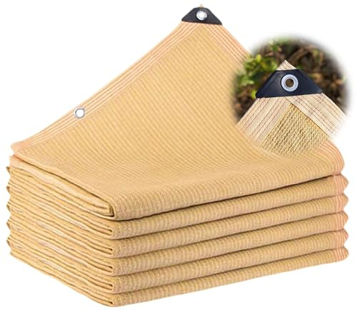 Generico Rete Ombreggiante da Giardino con Occhielli, Rete Telo Ombra Traspirante 70%-75% Tasso di Ombreggiatura Rete Tessuta per Pergola Piante da Patio Serra Pollaio(4x7m)