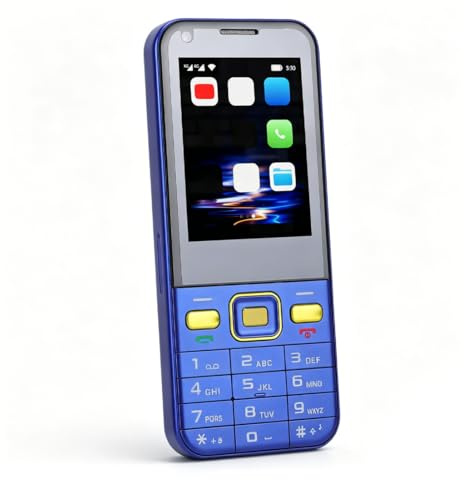 VBESTLIFE 4G Unlocked Phone, 2.8 Inch Touch Screen with Big Buttons, FM Radio, MP3 MP4 Player, Bluetooth, WiFi, for Seniors Easy Operation (Blue)