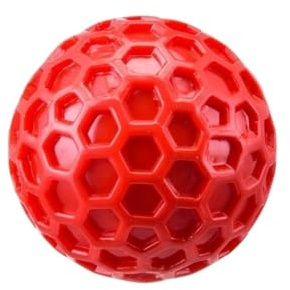 Xi Yu 1 Balle en Caoutchouc for Chien en nid d'abeille.(Red S)