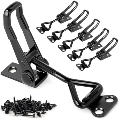 Vjsujehgy Adjustable Toggle Lock Clamp, 4001-330Lbs Quick Release for Tool Box for BBQ Grill Trunk 5 Pack