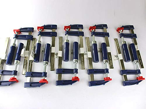 Tooltech v. Veto 10 x Schraubzwinge 150x50mm Set - Schwarz, Silber, Blau - Zwingen - HARDWARE_CLAMP_VISE