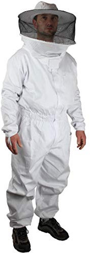 Bekleidungsqualität für Imker: Imkeroverall, Imkeranzug, 100% atmungsaktive Baumwolle - Sicherheit + Komfort; erhöhter Bewegungsradius | Gr. 4XL