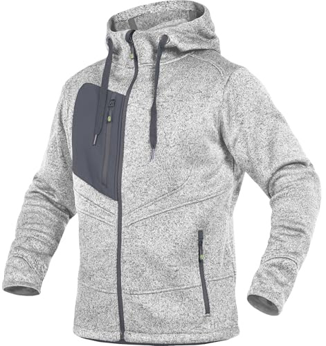 Leibwächter Unisex Strickjacke Casual-Line – Zip Hoodie mit Kapuze und 7 Taschen – Strickjacke für Damen & Herren – Cardigan mit Reißverschluss