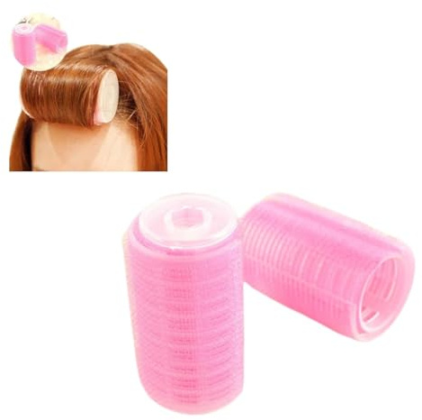 Plastic Hair Rollers Curlers Bangs Self-Adhesive Hair Volume Hair Curling Styling Tools Magic Women DIY Makeup Tools Pink