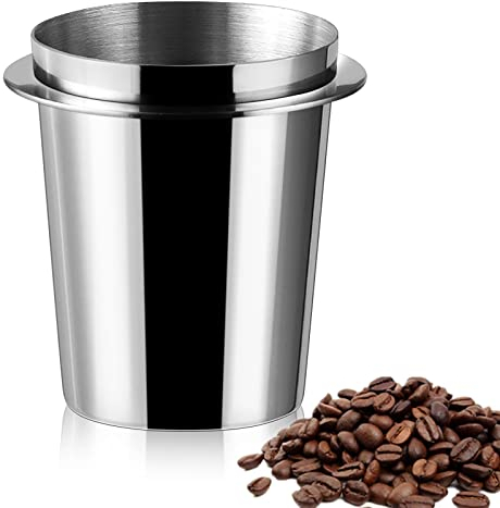 Vesaneae Taza de Dosificación de Café 58 mm, Vaso Dosificador de Café de Acero Inoxidable, taza dosificadora de Espresso, Vaso dosificador portafiltro, Accesorios para Cafetera Espresso