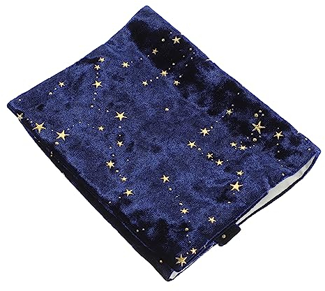 STOBOK Buchumschlag A6 Aus Stoff Mit Goldprägung Samtoptik Schützender Bucheinband Für Hardcover Geschenk Schulhefte Wiederverwendbar