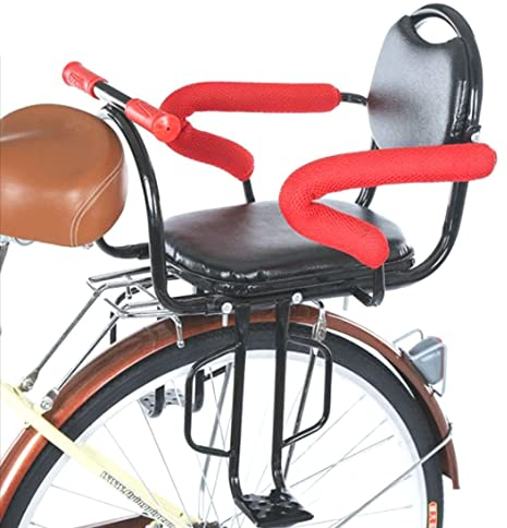 Kindersitz Fahrrad Hinten Montierter,Kinderfahrradsitz für Alle Arten Von FahrräDern mit Lenker Kindersitz Von 2 Bis 8 Jahren, Bis Zu 45 Kg,Schwarz