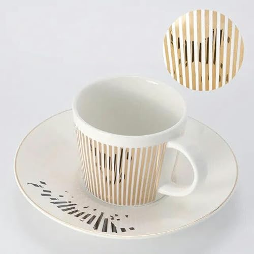 RAEF Taza anamórfica Creativa de Caballo de 90ml-230ml Taza con Reflejo de Espejo Juego de té y café con Posavasos