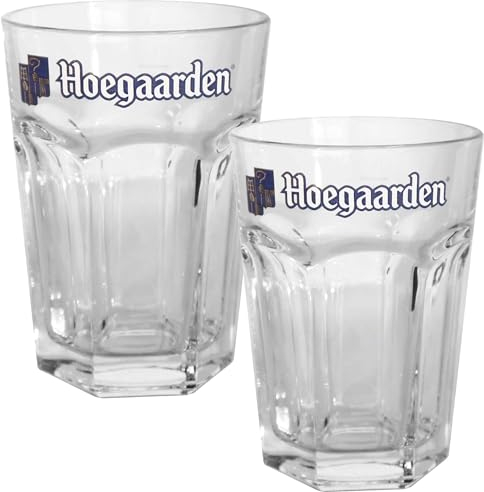 TUFF LUV Hoegaarden Belgian Beer Half Pint Glasses - Set of 2 - Crafted for Authentic Enjoyment, M105X2