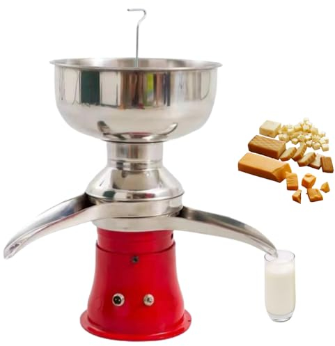 LFfwynog Electric Cream Separators, 304 Stainless Milk Cream Centrifugal Separator 50L/H Output 10500RPM 30W Cow Cream Separator, Milk Skimmer with 5L Bowl Capacity