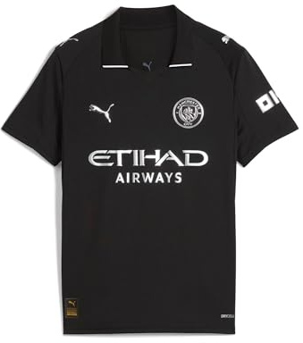 PUMA Youth Boys Manchester City 25/26 Away Jersey | Official replica football shirt;short sleeves; regular fit; dryCELL moisture-wicking; breathable fabric
