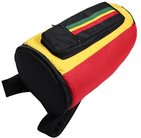 ifundom Trommeltasche Umhängetasche Oxford Metall aus Djembe Stoff mit Handtrommel Kunststoff Sicherer Sitz 8 Zoll Rucksack für Clubs und Schulen