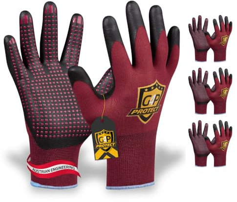 G4P Multi Flex Touch Lady Arbeitshandschuhe, 3 Paar, Gr. 7/S, Touchscreen | Für Werkstatt, Bau & Industrie, sicherer Halt bei jedem Griff, feines Tastgefühl, angenehme Passform, langlebig