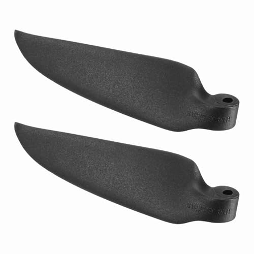 MECCANIXITY RC Glider Propeller Replacement Prop Blades, 6.5x3 Inch RC Folding Propeller Nylon Blades Parts for Spinner D28-D48mm Glider Airplane Prop Replacement(Black, 1 Pair)