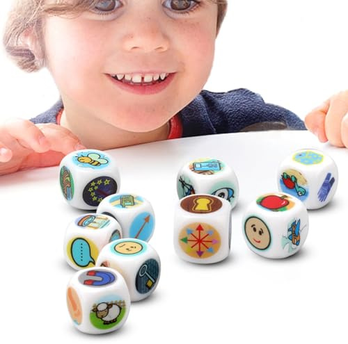 Set di narrativi - Icon Picture Cubees, Family Game Pack | 9 cubi di storia con 54 immagini uniche, di creazione di storie infinite per bambini e adulti nell'apprendimento, gioco di gruppo e
