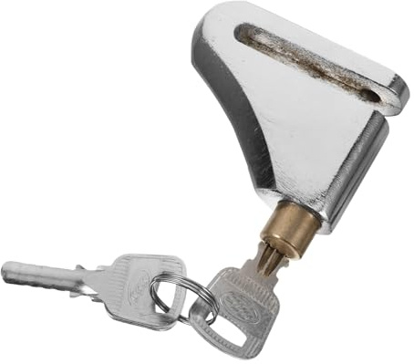 EXAOMBLE Cerradura de Disco Antirrobo para Motocicletas y Bicicletas de Bloqueo Seguro Diseño y Portátil Compatible con Frenos de Disco Alta Resistencia y Durabilidad