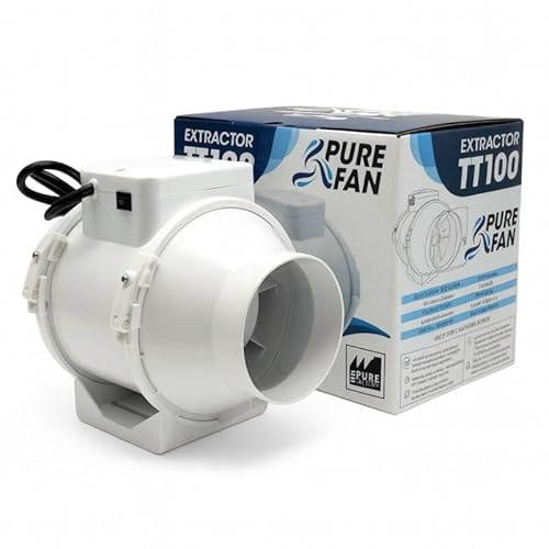 Weedness Grow Abluft 2-stufig 220-280 m³/h 125 mm Anschluss - Lüfter Zu & Ventilator Rohrventilator Growzelt Axial Belüftung