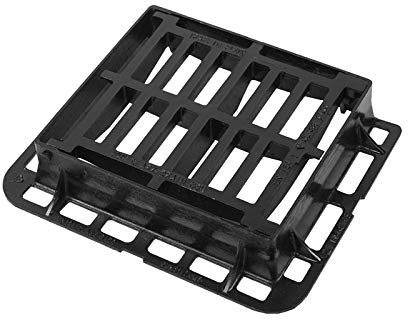 Clark Drain D400 40 Tonne Hinged Ductile Iron Kerbside Road Gully Grate Grating & Frame CD180KMD 430mm x 370mm