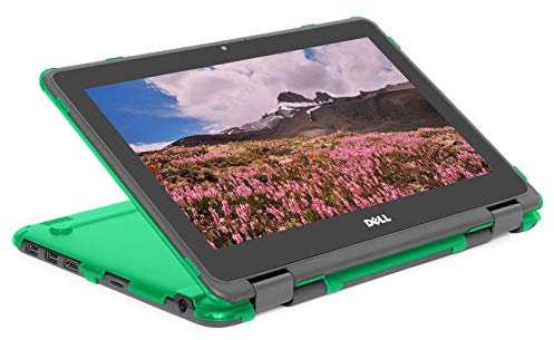 mCover Funda Compatible con DELL Chromebook 3120/3110 / 3100 2 de 11.6 Pulgadas 2 en 1 de la Serie educativa (con bisagra de 360 °) Solo para portátile Verde