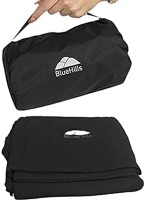 BlueHills Cobija de Viaje Ultra compacta en Funda portátil con cinturón de Equipaje de Mano y Clip para Mochila, Paquete Grande, acogedora, Suave, compacta, Manta Grande para Vuelo en avión, Color