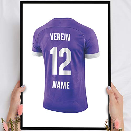 Elbeffekt Holzbild Aue - personalisierbar zum Hinstellen/Aufhängen optional beleuchtet, Fan Geschenk mit Spruch auf Holz - Aufsteller Dekoration - persönliches Geschenk