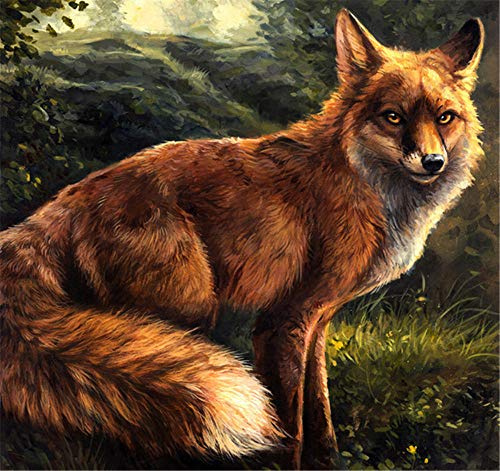 Yingxin34 Puzzle 1500 Teile Erwachsene Puzzle Holz Fuchs im Gras für Kinder-35x23 Zoll (87 x 57cm)