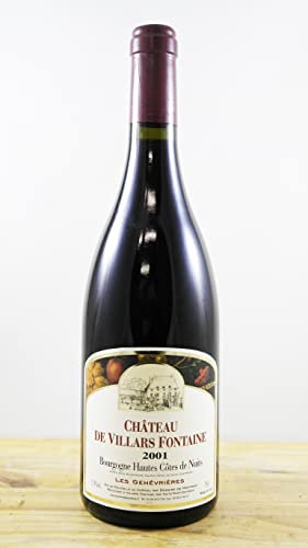 Vin Année 2001 Château de Villars Fontaine Les Genévrières