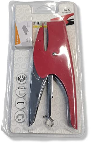 Spillatrici spillatrice manuale a pinza con 1000 punti in omaggio misura 6/4 compatibile con 130/E (Rosso)