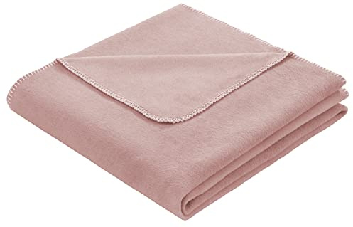 Villeroy & Boch® weiche Wohndecke One Powder, rosa Sofa-Decke in 150x200 cm