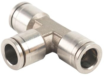 Conector rápido de tres vías en T de 3 vías de 1/4, accesorios de aire Empuje para conectar el conector de tubo, Accesorios de conexión rápida de compresión de aire (PE6)