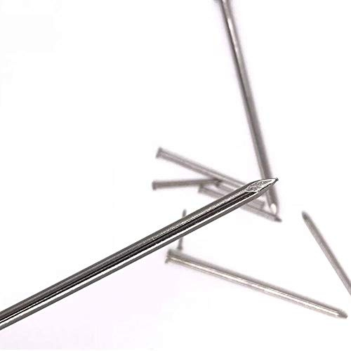 MbeLLO Concrete nails,304 Stainless Steel Nails, Flat Head Nails, Thread Nails, Round Head Nails, Bare Body Round Steel Nails-2 inch 50MM (Color : 2 Inch 50mm)