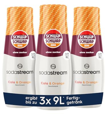 SodaStream Sirup 3x Schwip Schwap Zero - 1x Flasche ergibt 9 Liter Fertiggetränk, Sekundenschnell zubereitet und immer frisch, 440 ml