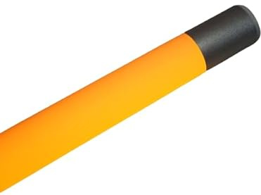 Lichtidee Deluxe Led Leuchtstab softton IP20 63cm orange 10Watt Party Deko Schaufenster farbig bunt mit weißem Anschluß Kabel mit Schalter und silber Glitzer Folie
