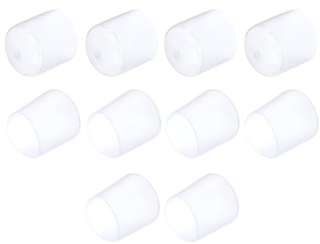 QUARKZMAN 10 Stück Gummi Endkappen 30 mm Gummikappen Runde Schutzkappen Bolzenkappen Pfostenkappe Gummifüße Stuhlsocken Fußkappen Stuhlgleiter Möbelgleiter für Rohren Tischfüße Klar