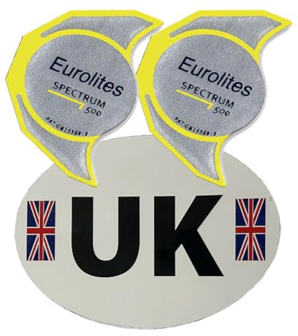 Eurolites Spectrum Headlamp Beam Adaptors Adhesive European Driving & UK Sticker
