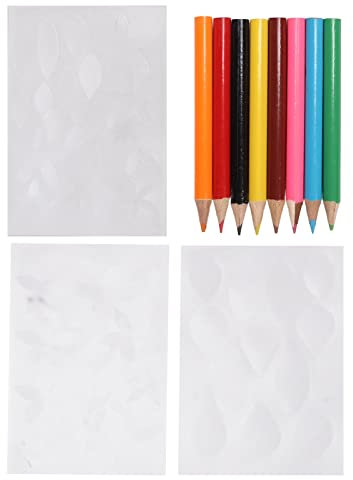 Jeanoko Schrumpffolienpapier, Schrumpffolien, Interessante Verschiedene Muster, Mehrzweck-durchscheinender Kunststoff für Lesezeichen, Schlüsselanhänger