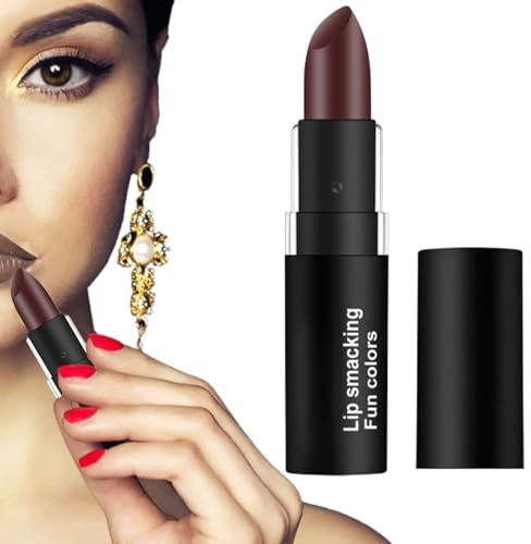 Weduspaty Rossetto Opaco, Rossetto di Velluto di Lunga Durata per Labbra Opaco, Rossetti Idratanti Impermeabili per il Trucco a Tema Halloween, Rosso Scuro