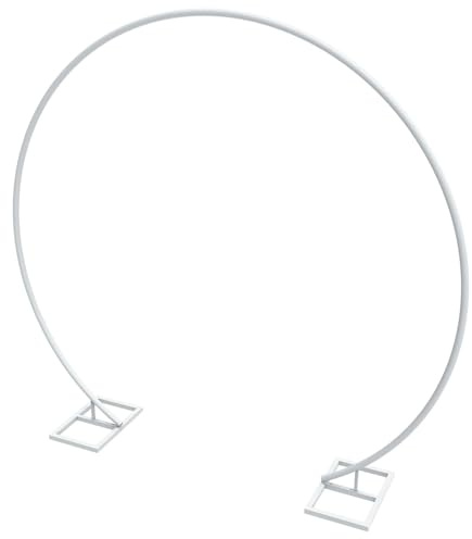 Arco per Palloncini Struttura Grande arco rotondo supporto for fondale in metallo ferro battuto cerchio arco for matrimonio sfondo cornice decorativa palloncino fiore arco metallo(L 78.7x94.5in)