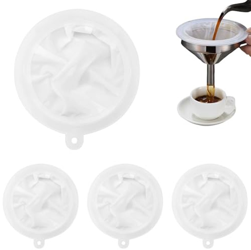Gotetiso 4 Stück Nylon Sieb Fein Ultrafeiner Trichterfilter Feines Sieb Filter Likörfilter 200 300 400 450 Mesh Küchensieb BPA-Freies Weinfilter Nylon Siebfilter Feinmaschiges Siebfür Milch Saft Usw